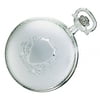 Charles-Hubert- Paris Sterling Silver Quartz Hunter Case Pocket Watch #3750
