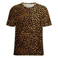 thumbnail image 5 of Leopard Print Pattern Women's Short Sleeve Tops Casual Blouses T Shirt, 5 of 6