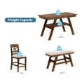 thumbnail image 5 of MODERNLUXE 6PCS Solid Wood Counter Height Dining Table Set for 6,Dining Room Table Set with One Rectangular Table with Storage Shelf,4 Fabric Chairs and 1 Fabric Bench for Kitchen Dining Room, 5 of 7