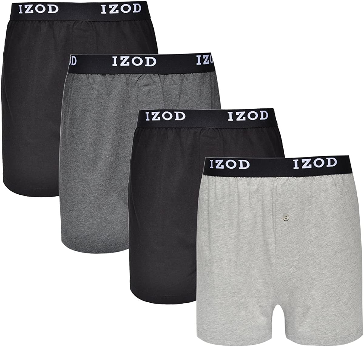 IZOD Mens Cotton Knit Boxers 4Pack