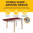 thumbnail image 4 of Red Plaid Christmas Table Cloths for 3 Foot Rectangle Tables, Snowman Snowflake Winter Birds Patio Waterproof Elastic Fitted Tablecloths, Washable Rectangular Table Cover for Camping, 4 of 8
