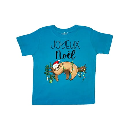 

Inktastic Joyeux Noël- Christmas Sloth Gift Toddler Boy or Toddler Girl T-Shirt