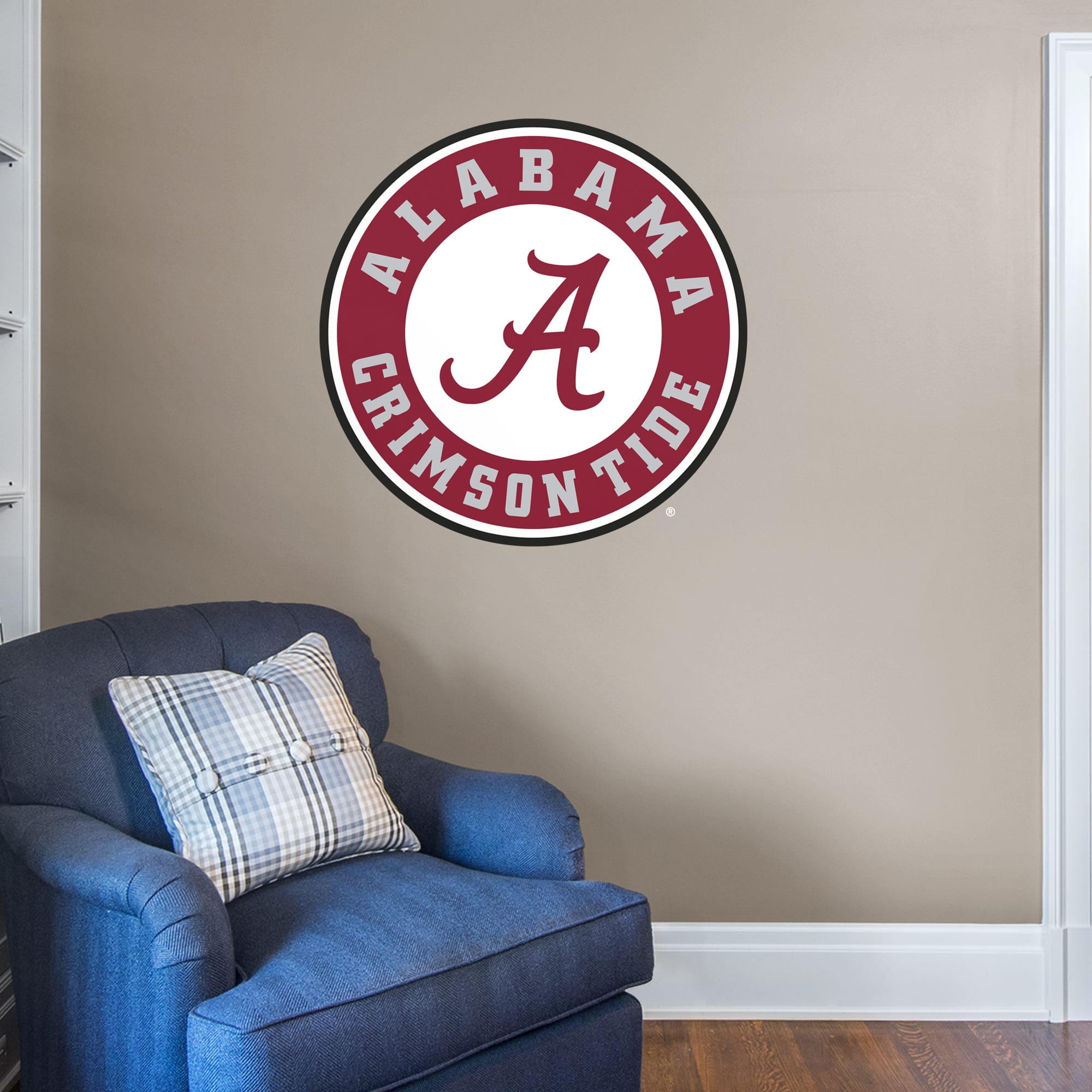 Fathead Alabama Crimson Tide Circle Logo Giant Officially Licensed Removable Wall Decal Walmart Com Walmart Com