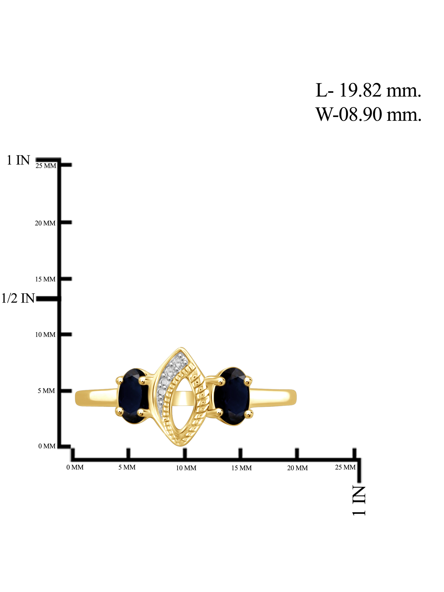 3 3/4 Carat T.G.W. Sapphire And White Diamond Accent 14k Gold Over Silver 4-Piece Jewelry set