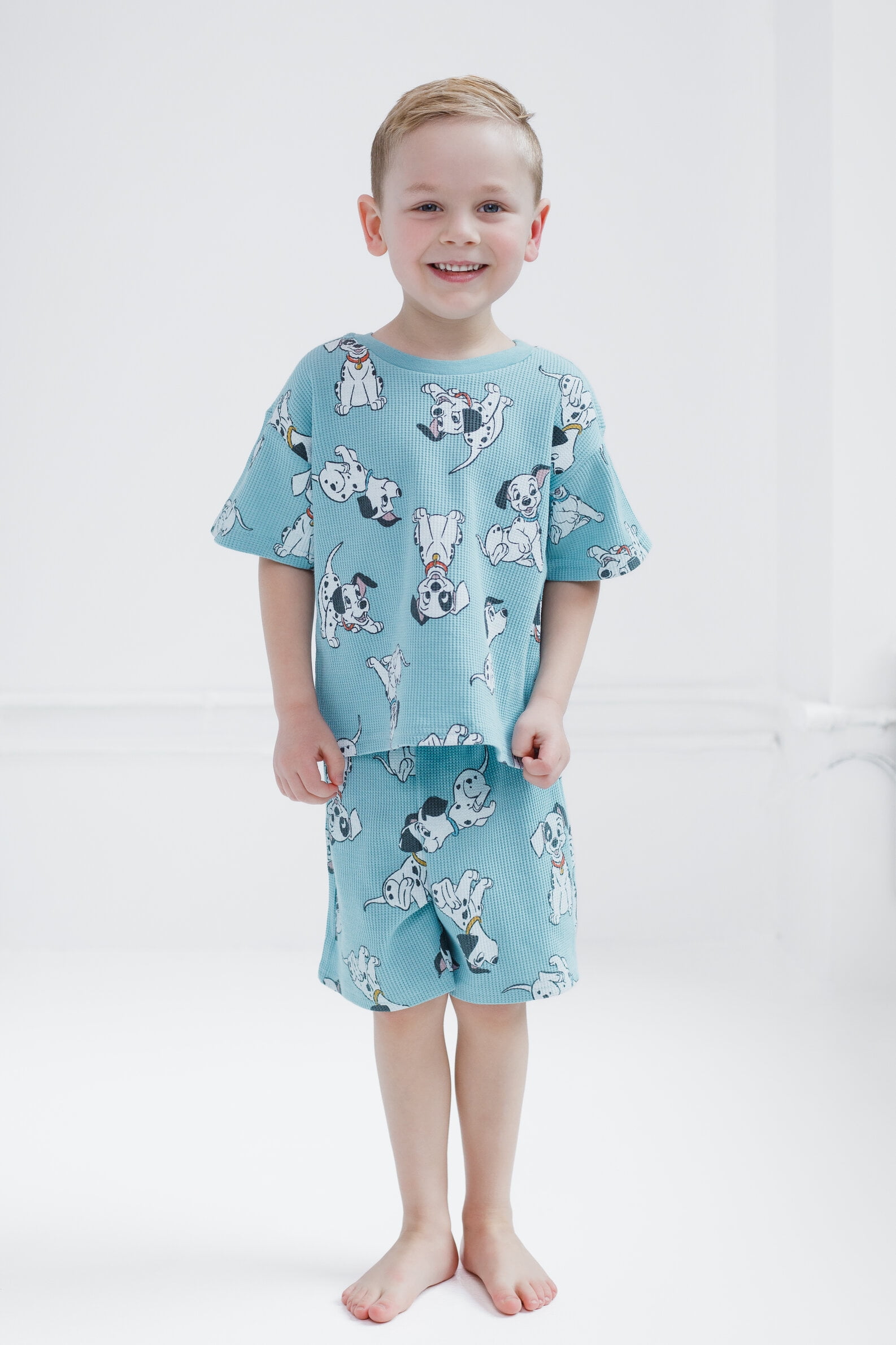Disney 101 Dalmatians Toddler Boys' 2-Piece T-Shirt and Shorts Set Dalmatians Muted Teal