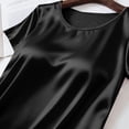 thumbnail image 4 of BXINGOHAI Women Built-in Bra T Shirt Top Short Sleeve Basic Tees Casual Going Out Tops Black L, 4 of 5
