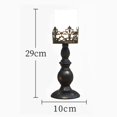 thumbnail image 7 of Candle Holder Metal Candlestick Holiday Candlelight Dinner Table Centerpiece Pillar Candle Holder for Anniversary Hotel Decor Black Small, 7 of 7