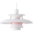 thumbnail image 1 of Minimalist Danish Pendant Light, Industrial Design Aluminum Chandelier, Modern Simple Ceiling Lighting, Adjustable Height Kitchen Island Pendant Lamp(WHITE,19.6INCH), 1 of 1
