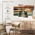 thumbnail image 4 of Elephant Stock Sunset Jetty Wall Art - Horizontal Multi Panel Canvas - Living Room Wall Decor - Nautical Multi Panel - Brown And Beige Decor By Danita Delimont - 24" x 14", 4 of 4