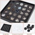 thumbnail image 2 of 25pcs Diamond Gemstone Display Box Clear Small Round Plastic Beads Storage Containers Box with Lid for Storage of Small Items Crafts Jewelry 1.25x0.68, 2 of 7