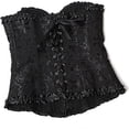 thumbnail image 2 of Women's Boned Lace Up Corset Bustier Lingerie Bodyshaper Top, 2 of 5
