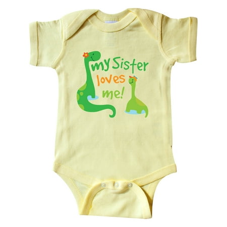 

Inktastic My Sister Loves Me Baby Boy Gift Baby Boy Bodysuit
