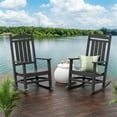 thumbnail image 2 of Afuera Living Traditional Classic Porch Rocking Chair (Set of 2) in Gray, 2 of 7