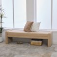 Boucle Teddy Fabric Upholstered Bench 350lbs Heavy Duty Kiln Dried Wood ...
