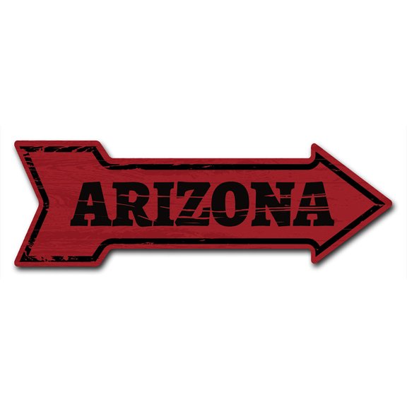 SignMission 10 x 30 in. Indoor & Outdoor Decor Direction Sticker Vinyl Wall Decals - Arizona 2 - 24 in.