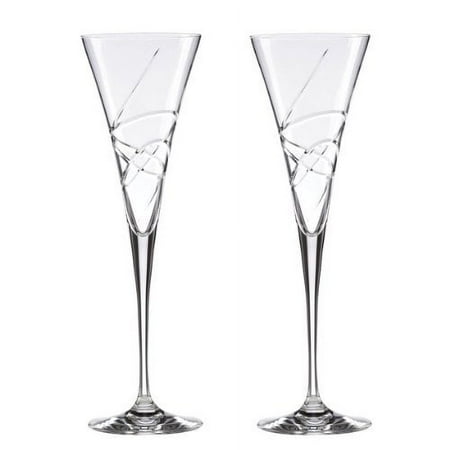 Lenox Adorn Toasting Flute Clear Crystal Set of 2 7 oz. Capacity