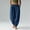 Dark Blue, variant on Linen Harem Pants Women Womens Linen Barrel Harem Pants Casual Wide Leg Baggy Boho Summer Beach Palazzo Travel Pants Summer Beach Vacation Clothes (S-XXL)