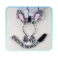 thumbnail image 3 of Yingyy 3x Animal Spiky Headband With Zebra Ears and practical, can be For Children S Clothes Zebra Dress Up Three Piece Set, 3 of 6