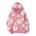 thumbnail image 1 of Wangsaura Chandail à Capuche Ample d'Automne pour Femmes à Manches Longues avec Imprimé Floral, 1 of 6