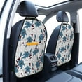 thumbnail image 2 of Blue WhiteLilies Flowers Mats Back Seat Protectors, Car Seat Protector Vehicle Organizers Waterproof Cover Back Seat Cover for Kids with 3 Storage Pockets 2 Pack, 2 of 5