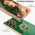 thumbnail image 5 of for Samsung Galaxy S23 Case with 1 Screen Protector, Built-in 360° Rotation Ring Holder Magnetic Stand, Luxury Shiny Plating Edge Shockproof Electroplated Protective Phone Cover (Black/Golden), 5 of 14