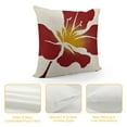 thumbnail image 4 of ONETECH  Red Flowers Petals Throw Pillow Covers Summer Hawaiian Hibiscus Deciration Pillow Case for Home Decor Couch Sofa Tropical Plant Square Cushion Covers, 4 of 5