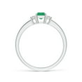 thumbnail image 2 of Angara Natural 0.5 Ct. Emerald with Diamond Classic Ring in 14K White Gold for Women (Ring Size: 3), 2 of 10