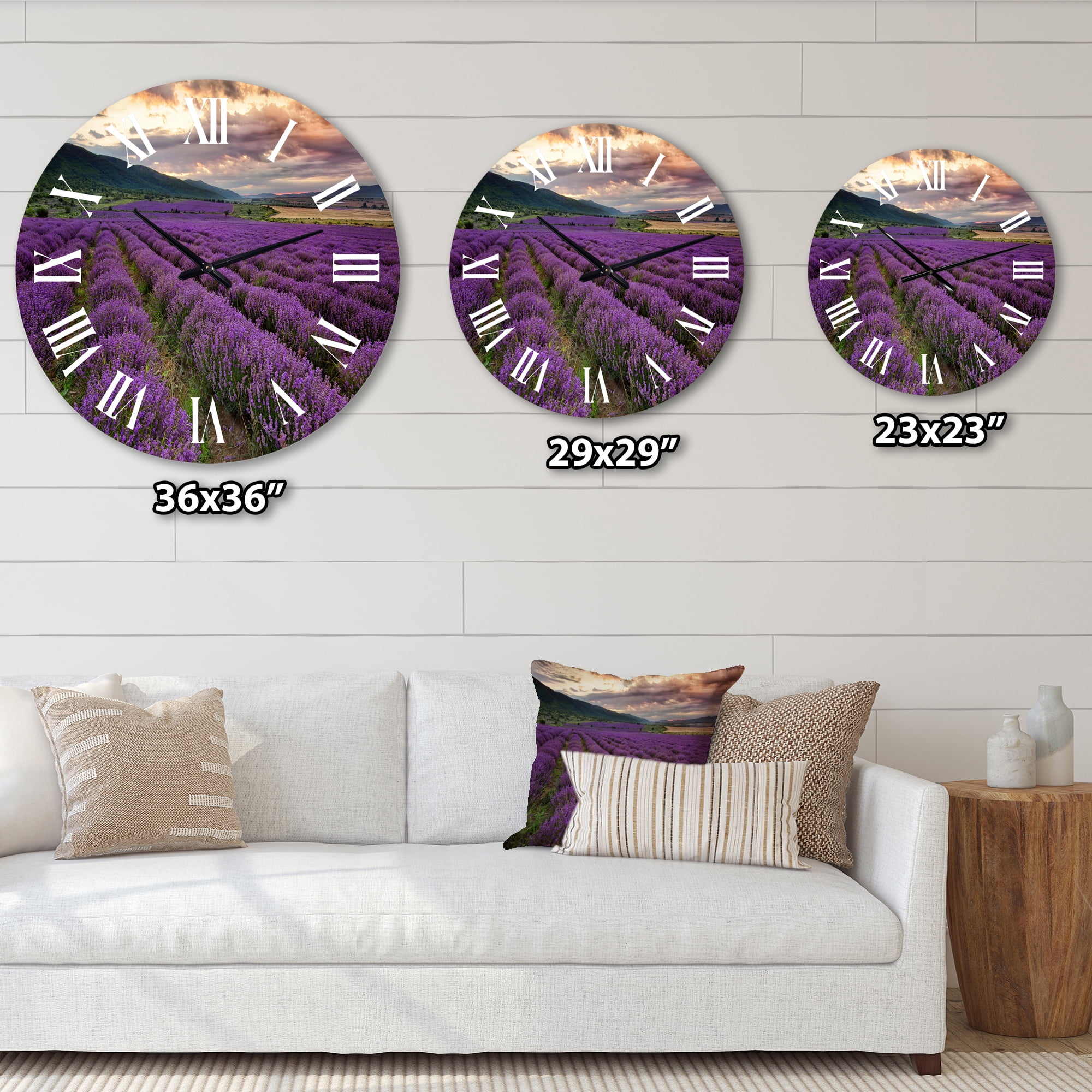 Designart 1 in Quartz Farmhouse Wall Clock