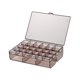 thumbnail image 2 of Caja de Almacenamiento de Joyería Multifuncional, Grande, 30 Compartimentos de Rejilla, Soporte de Exhibición Transparente de Doble Capa, Organizador, Marrón Fernando Organizador de joyas, 2 of 7