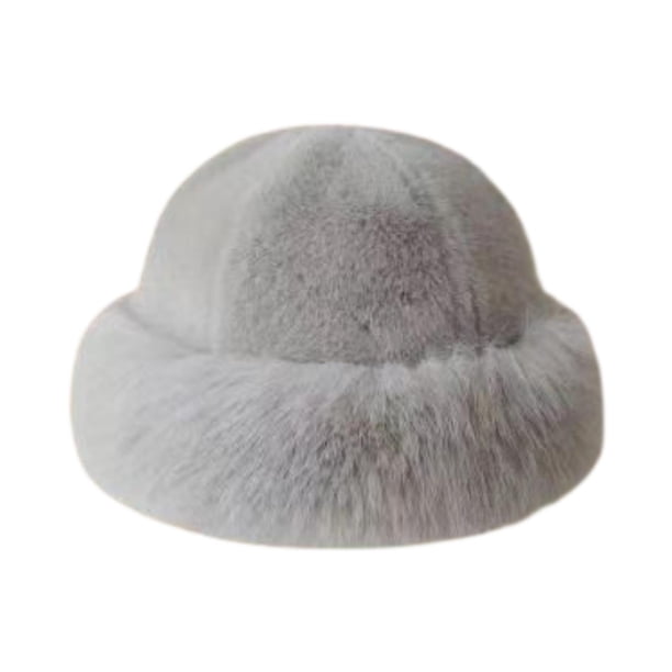Gorro cosaco, gorro ruso, cómodo gorro Y2K, resistente al viento, cálido y abrigado. Gris claro