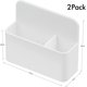 thumbnail image 3 of 2 Piezas de Caja de Almacenamiento Magnética, Portalápices Magnético, Portalápices de Pizarra Magnética con Compartimento para Refrigerador, Pizarra Blanca, Gabinete de Almacenamiento (Blanco), 3 of 5