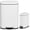 White, variant on Arlopu 13 gal (50 L) and 2.6 gal (10 L) Kitchen Trash Can Combo Set, White | Stainless Steel Trash Can W/Removable Inner Bucket, Close Lid, Pedal, Rear Handle, for Kitchen, Office, Bathroom, Indoor