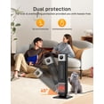 thumbnail image 6 of 2024 New Space Heater for Large Room, 33" 1500W PTC Ceramic Heater with 3D Flame Effect, Heat Up 200 Square Feet, Tower Heater for Indoor Use, 90°Oscillating With Remote, for Living Room,Bedroom, 6 of 9