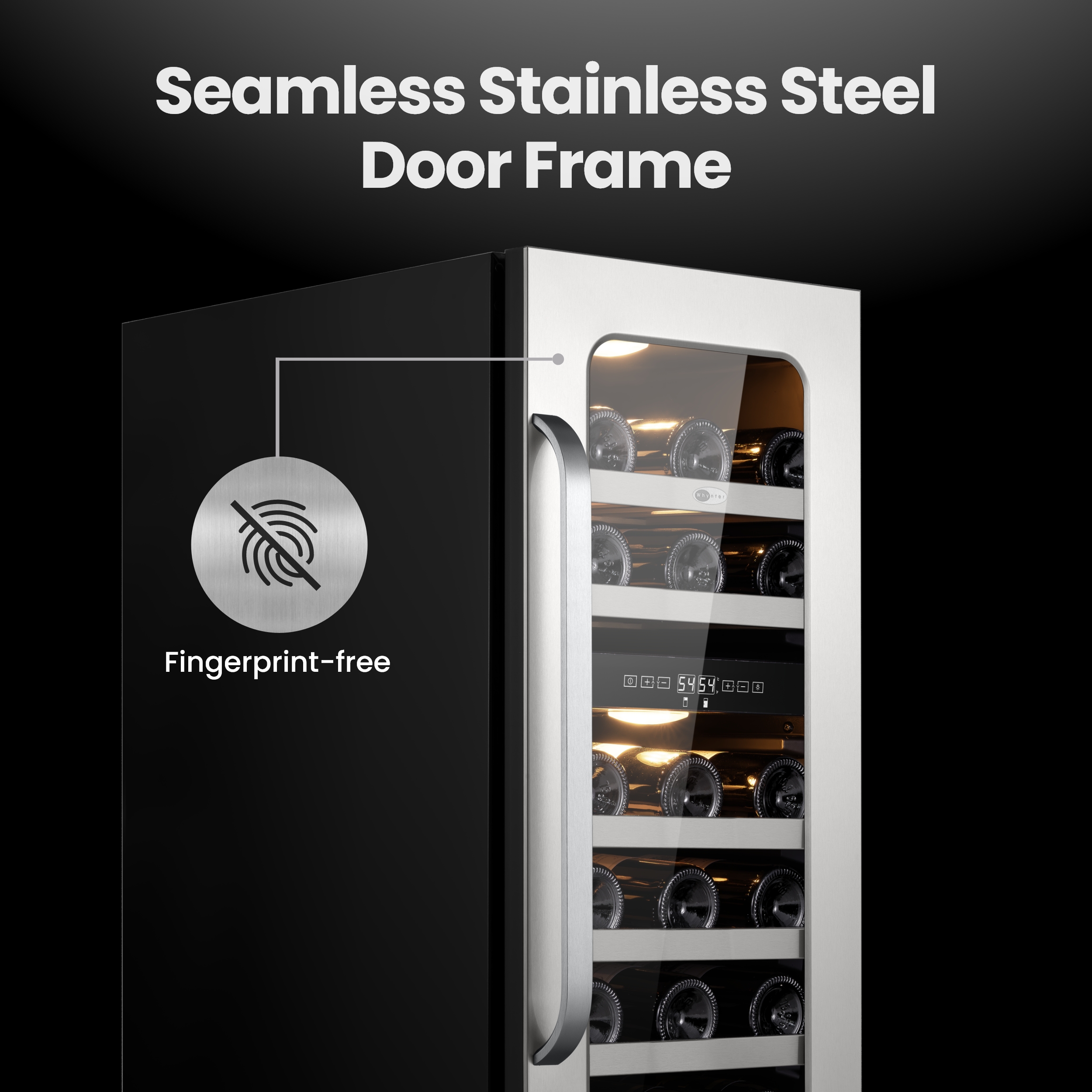 Whynter 15 inch Wine Cooler Refrigerator, 29 Bottle Dual Zone Wine Fridge with Stainless Steel Tempered Glass Door