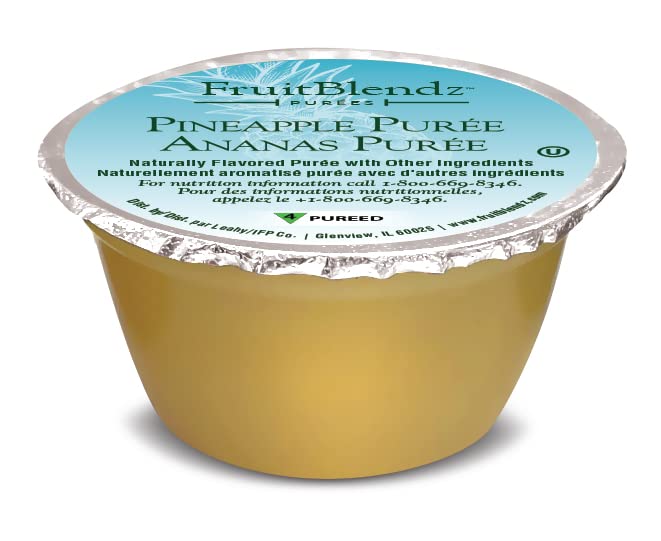 FruitBlendz 4oz Fruit Puree Cups, 72 Count (Pineapple, IDDSI Level 4