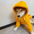 thumbnail image 4 of TELOLY Dog Clothes,Back D-Ring Design Dog Jacket,Thick Polyester Padding Wind-Resistant Material Dog Sweatshirt,Yellow,Xs, 4 of 4