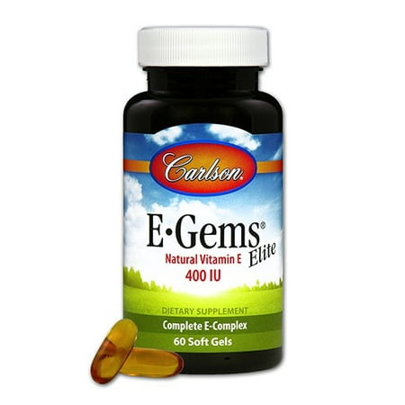 E-gems Elite Natural Vitamin - Carlson E-Gems Elite Natural Vitamin E Softgels, 60 Ct