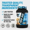 thumbnail image 6 of BPI Sports ISO HD Isolate Protein Powder – 100% Whey Isolate, Protein Powder for Muscle Gain - Vanilla Cookie, 1.6 LBS - 23 Servings, 6 of 9