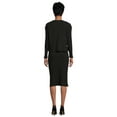 thumbnail image 4 of Time and Tru Women's Rib Knit Long Sleeve Top and Midi Skirt Set, 2-Piece , Sizes XS-XXL, 4 of 6