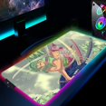 thumbnail image 1 of Alfombrilla de ratón RGB One Piece Anime Gaming, alfombrilla de ratón grande LED de goma negra, alfombrilla de teclado de PC para computadora portátil, LOL LIUWENJING unisex, 1 of 2