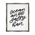 thumbnail image 3 of Stupell Industries Ocean Air Salty Hair Beach Lover Calligraphy Graphic Art Luster Gray Floating Framed Canvas Print Wall Art, Design by Leah Bisch, 3 of 5