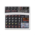 thumbnail image 1 of Mezclador de Audio Portátil de 6 Canales, Consola de Mezclas, Tarjeta de Sonido con Interfaz USB y Alimentación Fantasma de 48 V (Conector Estadounidense), 1 of 5