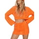 thumbnail image 1 of Sunloudy Conjunto de Falda de Punto para Mujer, Tops de Cordones con Cuello en V de Manga Larga con Falda de Cintura Elástica Traje de Verano y Otoño Sunloudy S M L XL, 1 of 6
