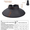 thumbnail image 3 of Visera de paja para playa, sombrero de ala ancha para mujer, protección de verano UPF 50+, color negro, 3 of 5