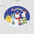 thumbnail image 2 of Men's Pokemon Happy Holidays Snowman Pikachu Tank Top White Large, 2 of 4