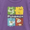 thumbnail image 2 of Girl's Pokemon Colorful Square Characters Graphic Tee Purple Berry Medium, 2 of 4