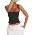 thumbnail image 3 of ZAXARRA Women's Summer Fitted Cami Tops Solid Color Sleeveless Backless Cropped Going Out Tops, 3 of 9