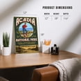 thumbnail image 4 of Acadia National Park, Maine, Vintage Hiker Sign (12x18 Aluminum Art, Indoor Outdoor Metal Sign Decor), 4 of 5