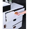thumbnail image 4 of ER Paquete de 6 manijas autoadhesivas instantáneas para muebles con manija adhesiva para puerta corredera para ventanas de vidrio, gabinetes, perilla para pelar y pegar, sin taladro, 6 piezas por juego (marrón) oso de fresa Electrónica, 4 of 5