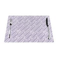thumbnail image 1 of ZNDUO Placemats, 6 PCS Heat Resistant Stain Resistant Woven PVC Insulation Placemats, Durable Washable Elegant Table Mats for Dining-Light Purple Stripes, 18"x12", 1 of 6